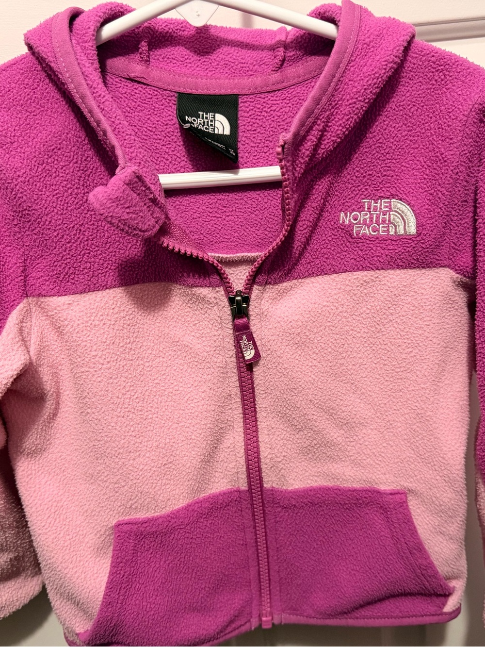 The North Face 3T Two-Tone Pink Fleece Hoodie